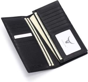 img 3 attached to 💼 HISCOW Genuine Leather Bifold Wallet with Credit Card Slots - Stylish Men's Wallet for Organizing Money & Cards