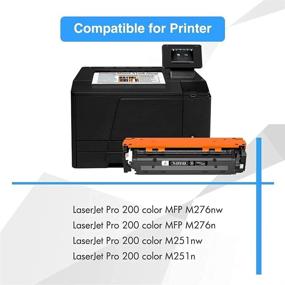 img 3 attached to 🖨️ Enhanced Performance Compatible Toner Set for HP 131X CF210X 131A Pro 200 Color MFP M276nw M251nw M251n M276n CF210A CF211A CF212A CF213A Printer (Black Cyan Yellow Magenta, 4-Pack)