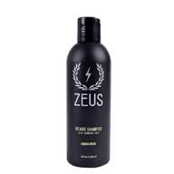 🧔 zeus 8oz beard shampoo: cruelty free, usa made, natural ingredients - cleanse, soften, and relieve itching & flaking with sandalwood fragrance logo