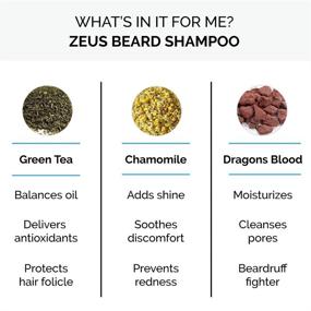 img 2 attached to 🧔 ZEUS 8oz Beard Shampoo: Cruelty Free, USA Made, Natural Ingredients - Cleanse, Soften, and Relieve Itching & Flaking with Sandalwood Fragrance