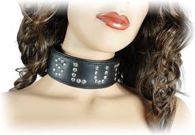 img 2 attached to Provocative Studded Leather S&M Slut Collar - Indulge in Playful Restraint