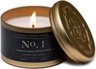 🕯️ experience pure luxury: britten and bailey's coconut wax scented tin candles in grapefruit, jasmine & pacific marine (fragrance no. 1) logo
