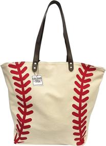 img 3 attached to Baseball Canvas Handbag Oversize Sports