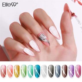 img 3 attached to 🐱 Elite99 Snowlight Cat Eye Gel Polish: Soak Off, UV LED Magnet Nail Varnish for Manicure and Pedicure - 10ML