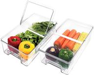 elabo food storage containers: fridge produce saver for veggie, berry, and fruit - stackable organizer drawers with lids and removable drain tray логотип