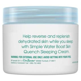 img 1 attached to 💦 Simple Water Boost Skin Quench Sleeping Cream - Hydration Powerhouse! (Pack of 2, 1.7 Oz each)