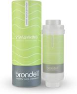 brondell vivaspring vitamin c shower filter - sweet acacia essence scent, filters free chlorine contaminants, easy installation, promotes healthier skin & hair with filtered shower water logo