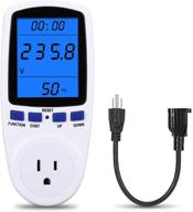 🔌 enhanced lcd display night vision power meter plug: efficient power consumption monitor with overload protection, 7 display modes for energy saving - watt meter logo