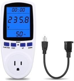 img 4 attached to 🔌 Enhanced LCD Display Night Vision Power Meter Plug: Efficient Power Consumption Monitor with Overload Protection, 7 Display Modes for Energy Saving - Watt Meter