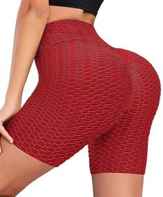 img 4 attached to 👖 GILLYA Textured Leggings: High-Waisted Cellulite Women's Clothing for Coats, Jackets & Vests - The Perfect Blend of Style and Comfort