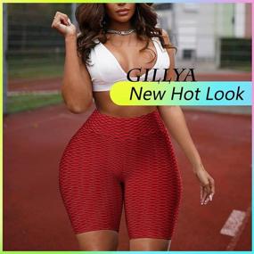 img 1 attached to 👖 GILLYA Textured Leggings: High-Waisted Cellulite Women's Clothing for Coats, Jackets & Vests - The Perfect Blend of Style and Comfort