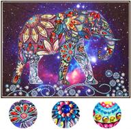 очаровательный с рисунком слоника из страз "captivating elephant rhinestone 🐘 embroidery painting: прекрасное произведение искусства логотип