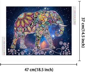 img 2 attached to Очаровательный с рисунком слоника из страз "Captivating Elephant Rhinestone 🐘 Embroidery Painting: Прекрасное произведение искусства