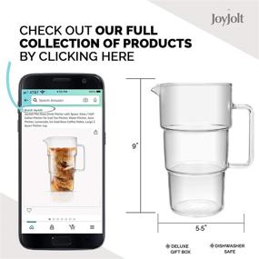 img 3 attached to Optimized JoyJolt Lemonade Pitcher with Spout - 1 Gallon