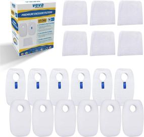 img 4 attached to VEVA Premium Vacuum Filter Set - 6 Allergen, 6 Foam, 6 Felt Filters for Shark Rocket DuoClean HV380, 381, 382, 383, 384Q