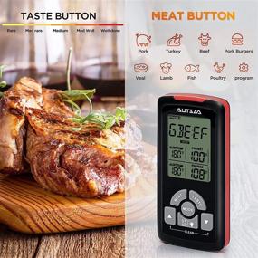 img 3 attached to Grilling Wireless Meat Thermometer - Digital Probe BBQ Thermometer with Dual Probes, Timer Alarm, and USDA Preset Temperature Setting for Food, Oven, Grill, and Smoker Monitoring