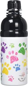 img 2 attached to 🐾 Stainless Steel Pet Water Bottle, 16-Ounce: Baby Paw Print Design by Good Life Gear