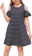 👗 gorlya girls' shoulder ruffle pockets gor1004 dresses in clothing logo