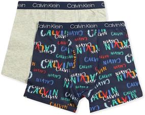 img 1 attached to Pack of 2 Assorted Calvin Klein Boxer Briefs for Boys