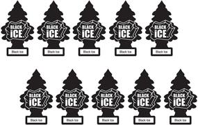 img 2 attached to 🌲 10-Pack of Little Trees Car Freshener in Black Ice Scent