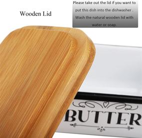 img 1 attached to Yesland Wooden Lid Butter Dish: Stylish and Functional Storage Solution