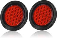 🚢 linkitom 4 inch round trailer lights: ultra bright 24 led, waterproof & dot certified tail lights for boat trailer, truck, rv - 2 pack logo