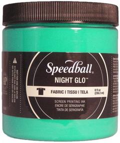 img 2 attached to 🎨 Speedball 8-Ounce Fabric Screen Printing Ink in Vibrant Night Glow Green