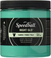 🎨 speedball 8-ounce fabric screen printing ink in vibrant night glow green logo