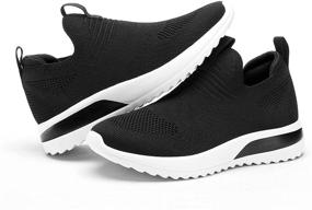 img 2 attached to 👧 Engtoy Kids Slip-on Sneakers: Lightweight Athletic Shoes for Boys & Girls - Comfortable, Stylish & Easy to Put on! Perfect for Walking & Running (Toddler/Little Kid/Big Kid)