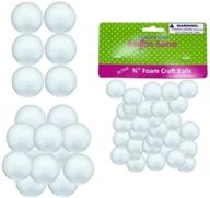 🎨 assorted sizes foam craft balls - case of 12 logo