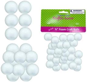 img 1 attached to 🎨 Assorted Sizes Foam Craft Balls - Case of 12