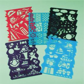 img 2 attached to 🎨 10-Pack Plastic Stencils: Assorted Designs for Creative Projects