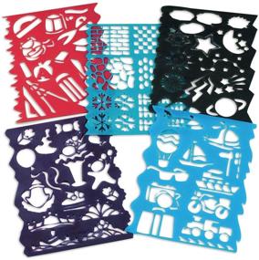 img 3 attached to 🎨 10-Pack Plastic Stencils: Assorted Designs for Creative Projects