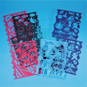 img 1 attached to 🎨 10-Pack Plastic Stencils: Assorted Designs for Creative Projects
