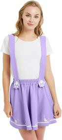 img 2 attached to 👗 Futurino Women's Embroidery Pleated Suspender Skirts in Women's Clothing