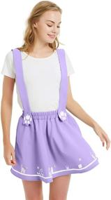 img 3 attached to 👗 Futurino Women's Embroidery Pleated Suspender Skirts in Women's Clothing