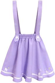 img 4 attached to 👗 Futurino Women's Embroidery Pleated Suspender Skirts in Women's Clothing