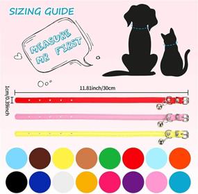 img 2 attached to 🐾 Weewooday 16-Piece Soft Leather Pet Collar Set for Dogs and Cats - Adjustable, Colorful, with Bell - Ideal for Kittens, Puppies, Small Dogs/Cats - Safety and Comfort Guaranteed