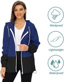 img 1 attached to Drawstring Hooded Lightweight Outdoor Raincoats Women's Clothing in Coats, Jackets & Vests