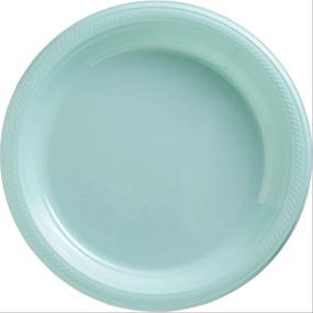 img 1 attached to 🍽️ Amscan 7" Plastic Dessert Plates, Blue (50 Pcs) - Sturdy and Convenient