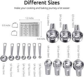 img 3 attached to 🥄 U-Taste 15-Piece Stainless Steel Measuring Cups and Spoons Set with Magnetic Conversion Chart