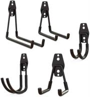 🔧 versatile 5pcs wall hooks: ideal for garage storage, kitchen organization, and tool hanging - supports ladder, weed eater, shovel, hose and more! logo