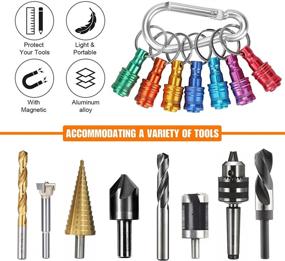 img 3 attached to Linkstyle 7PCS 1/4Inch Shank Screwdriver Bits Holder Extension Bar Keychain Screw Adapter Drill Change Hand-Held Screwdrivers And Drill Bits Holder (7 Colors)