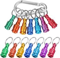 linkstyle 7pcs 1/4inch shank screwdriver bits holder extension bar keychain screw adapter drill change hand-held screwdrivers and drill bits holder (7 colors) logo