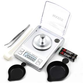 img 4 attached to 📏 MAXUS Dante Digital Milligram Scale 50g x 0.001g: Accurate Weighing with Calibration Weight, Scoop, Pan, and Tweezers - Silver Edition