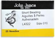 john james short beading needles logo