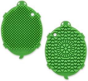 img 3 attached to 🧼 Discover the Resilient Scrubby's Silicone Scrubber for Long-lasting, Non-Abrasive Cleaning - Available in Medium Size and Vibrant Green