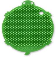 🧼 discover the resilient scrubby's silicone scrubber for long-lasting, non-abrasive cleaning - available in medium size and vibrant green logo