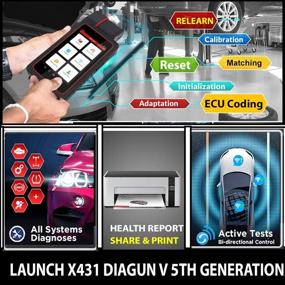 img 2 attached to 🔧 2021 Elite Edition LAUNCH X431 Diagun V Bi-Directional Scan Tool Full System Scanner with ECU Coding, Key Programming, Guided Function, AutoAuth for FCA SGW, 31+ Reset Service Functions, Free Update, TPMS Gift