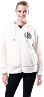 🏈 sophisticated style meets nfl spirit: ultra game women's soft fleece sherpa hoodie jacket logo